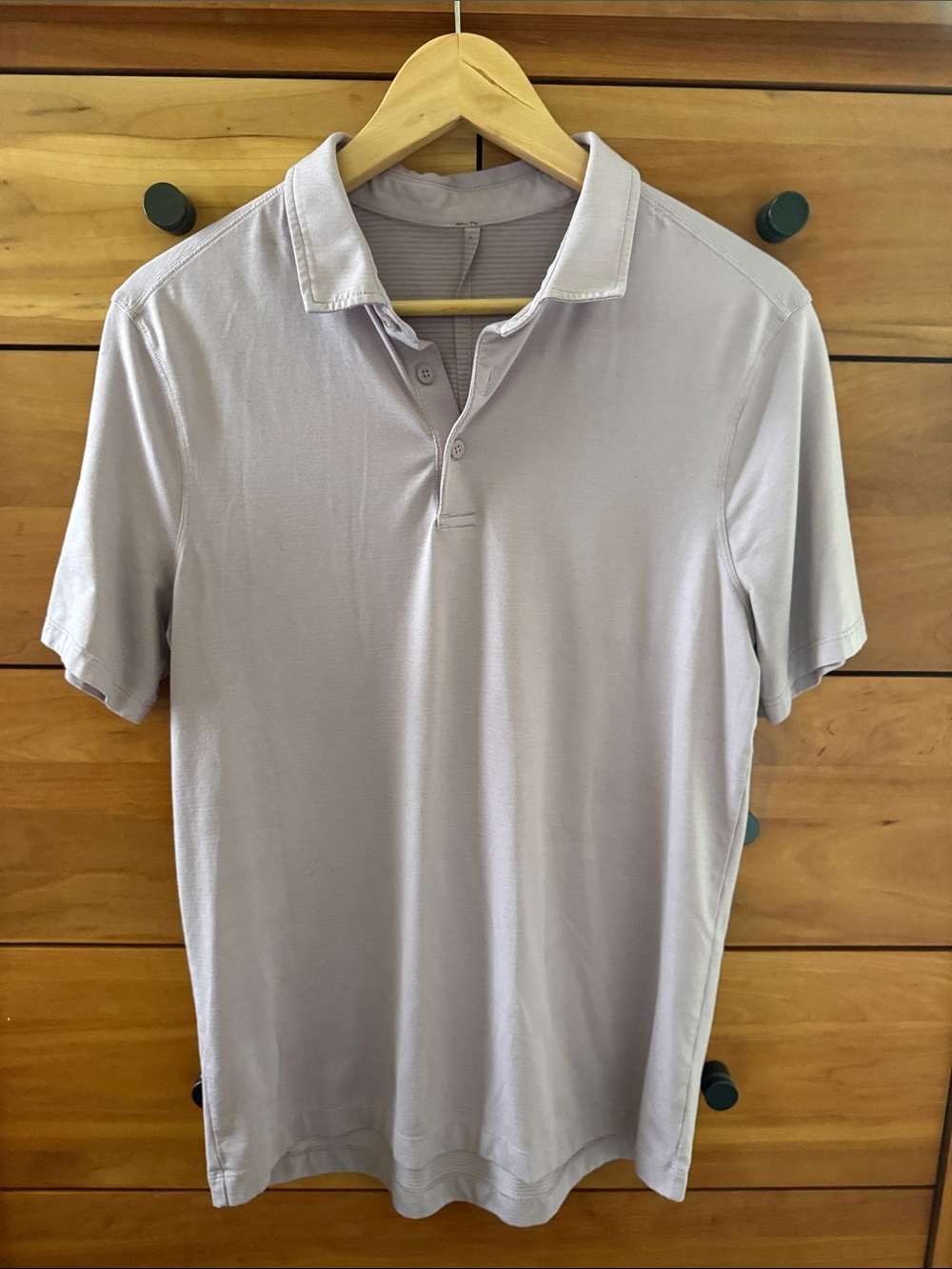 lululemon Men's Metal Vent Tech Short Sleeve Polo Shirt Light Lavender